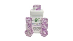 Set of 7 Dice - Diffusion Amethyst/White